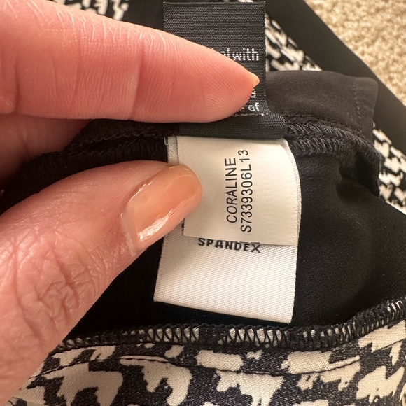 Diane Von Furstenberg Coraline Black White Patterned Pull On Silk Pants Womens 2 - Picture 11 of 13